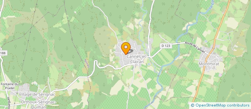 localisation de l'entreprise GAEC DE BAGNE LOUP  BROUZET LES QUISSAC