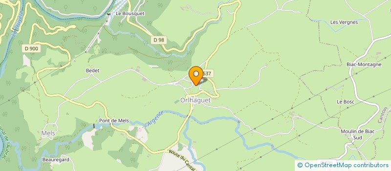 localisation de l'entreprise GAEC DE BATDOUR à ARGENCES EN AUBRAC