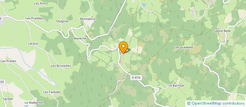 localisation de l'entreprise GAEC DE BEAUFOCHET  CUNLHAT