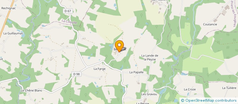 localisation de l'entreprise GAEC DE BEAUPLAT à SAINT-PAUL-LA-ROCHE