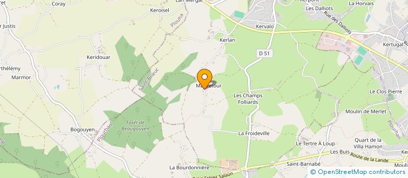 localisation de l'entreprise GAEC DE BEAUREGARD à PLOURHAN