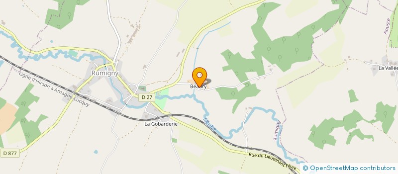 localisation de l'entreprise GAEC DE BEAURY à RUMIGNY