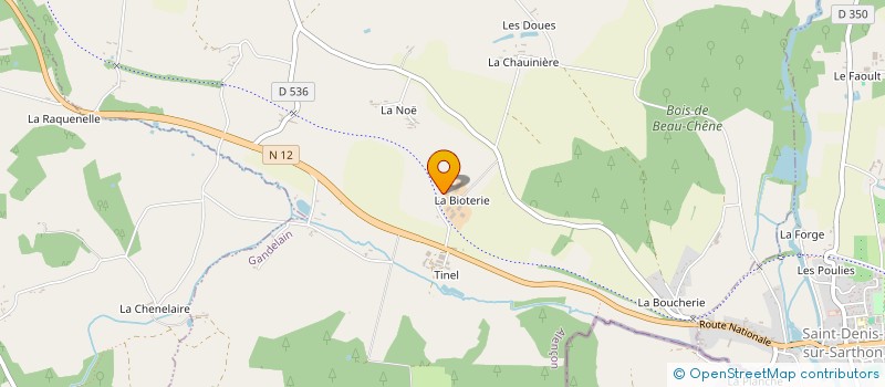 localisation de l'entreprise GAEC DE BEAUSEJOUR à GANDELAIN