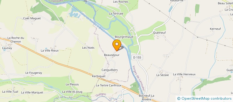 localisation de l'entreprise GAEC DE BEAUSEJOUR à FORGES DE LANOUEE