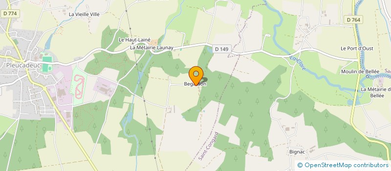 localisation de l'entreprise GAEC DE BEGASSON à PLEUCADEUC