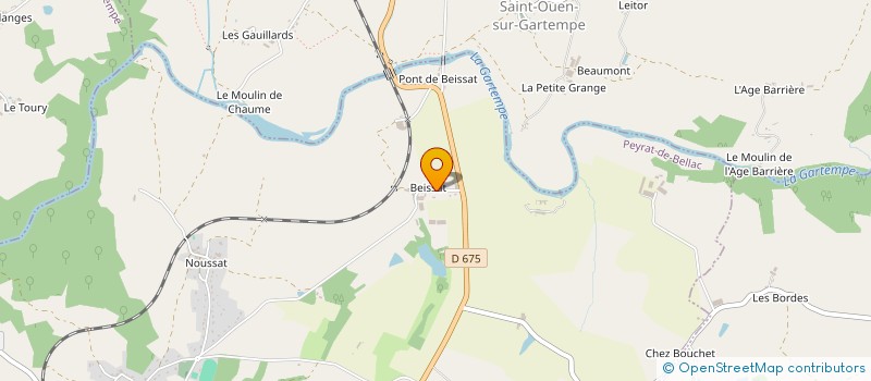 localisation de l'entreprise GAEC DE BEISSAT à PEYRAT-DE-BELLAC