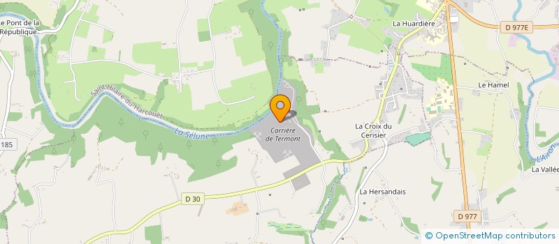localisation de l'entreprise GAEC DE BELLEVUE à SAINT-HILAIRE-DU-HARCOUET