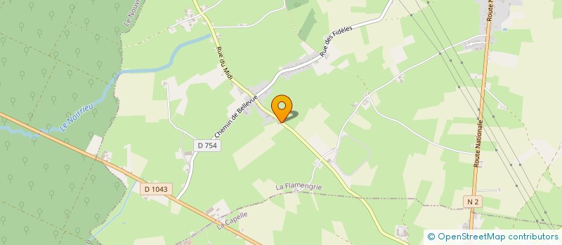 localisation de l'entreprise GAEC DE BELLEVUE  LA FLAMENGRIE