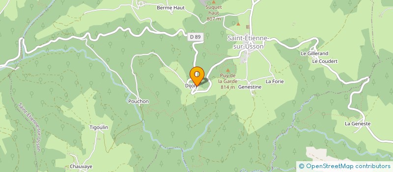 localisation de l'entreprise GAEC DE BELLEVUE à VALZ-SOUS-CHATEAUNEUF