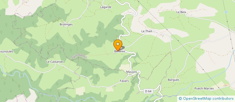 localisation de l'entreprise GAEC DE BELLIERES à SAINT-CERNIN
