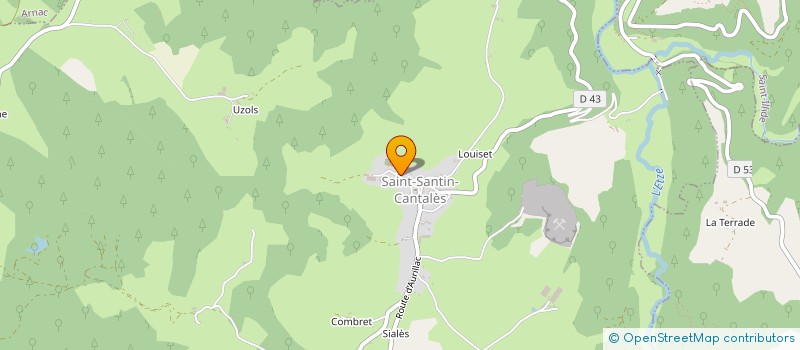 localisation de l'entreprise GAEC DE BERNAT à SAINT-SANTIN-CANTALES