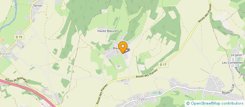 localisation de l'entreprise GAEC DE BLAUNE  OYEU