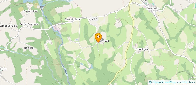 localisation de l'entreprise GAEC DE BODINEL  LANRIVAIN