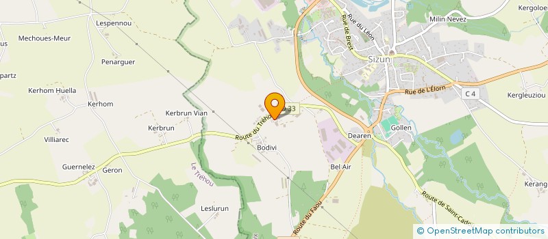 localisation de l'entreprise GAEC DE BODIVY  SIZUN