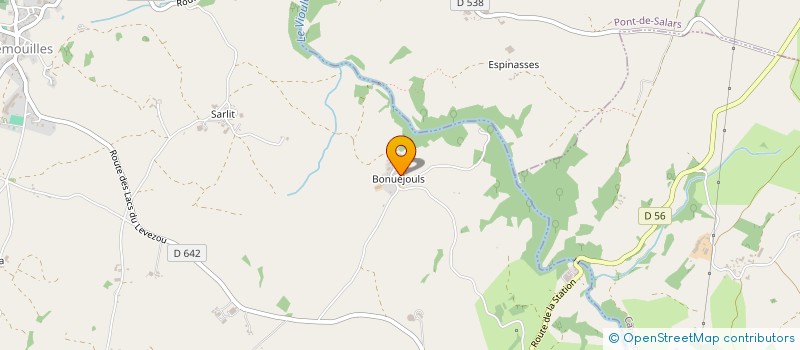 localisation de l'entreprise GAEC DE BONNUEJOULS  TREMOUILLES