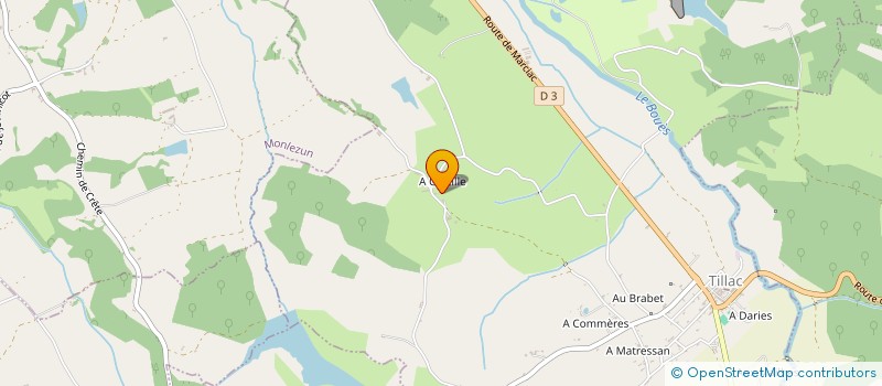 localisation de l'entreprise GAEC DE BONZET à TILLAC