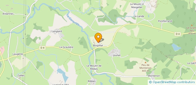 localisation de l'entreprise GAEC DE BOSPILLAT à LE GRAND-BOURG