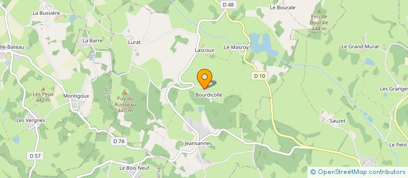 localisation de l'entreprise GAEC DE BOURDICOLLE à LE GRAND-BOURG