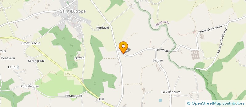 localisation de l'entreprise GAEC DE BOURDIDEL à PLOUGONVEN