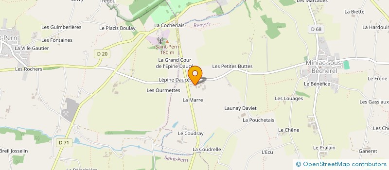 localisation de l'entreprise GAEC DE BOURDON à MINIAC-SOUS-BECHEREL