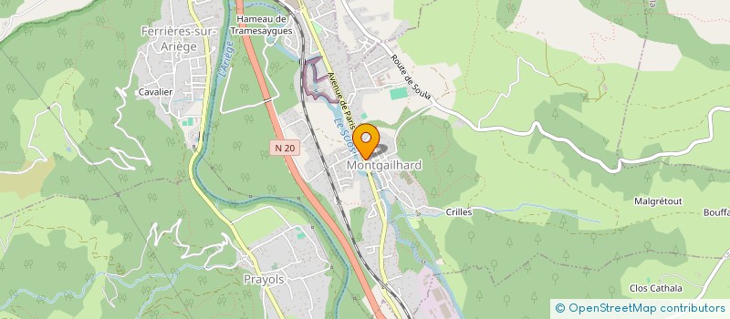 localisation de l'entreprise GAEC DE BRASSACOU à MONTGAILHARD