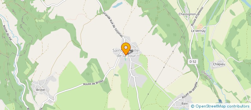 localisation de l'entreprise GAEC DE BROTEL à SAINT-BAUDILLE-DE-LA-TOUR