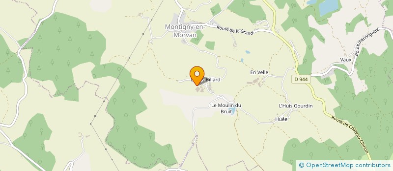 localisation de l'entreprise GAEC DE BRUY à MONTIGNY-EN-MORVAN