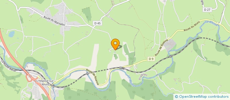 localisation de l'entreprise GAEC DE BUSSIERES  NOTRE-DAME-DE-BOISSET