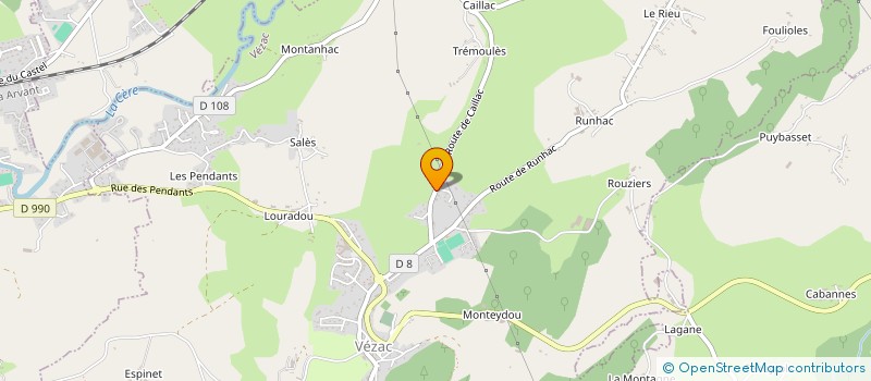 localisation de l'entreprise GAEC DE CAILLAC à VEZAC