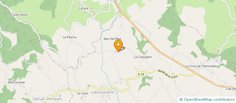 localisation de l'entreprise GAEC DE CAZILLAC à LABESSERETTE