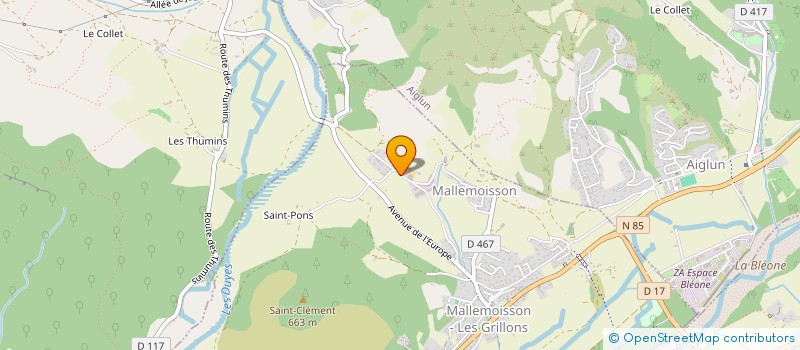 localisation de l'entreprise GAEC DE CHABRIERE à MALLEMOISSON
