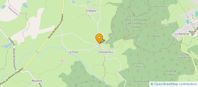 localisation de l'entreprise GAEC DE CHALIGNY à ST-HILAIRE-EN-MORVAN
