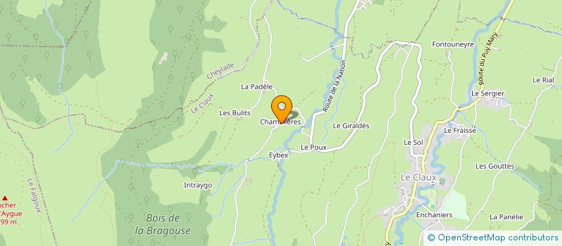 localisation de l'entreprise GAEC DE CHAMALIERES à LE CLAUX