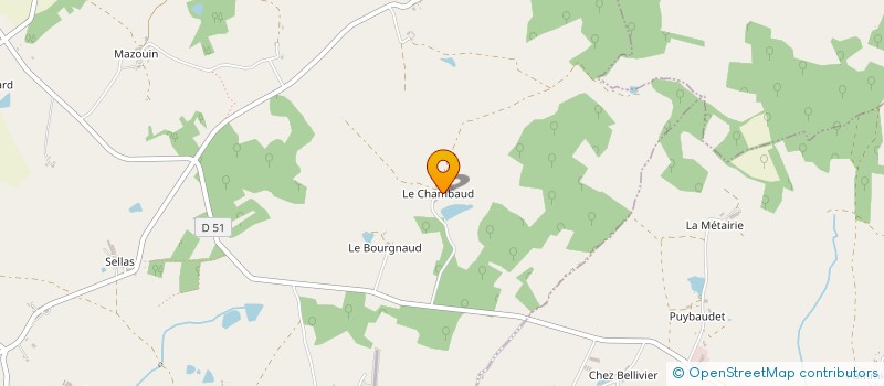 localisation de l'entreprise GAEC DE CHAMBAUD à SAINT-MAURICE-DES-LIONS
