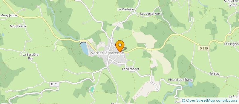 localisation de l'entreprise GAEC DE CHAMEANE à LE VERNET-CHAMEANE