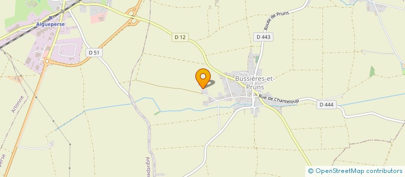 localisation de l'entreprise GAEC DE CHAMP GRAND  BUSSIERES-ET-PRUNS
