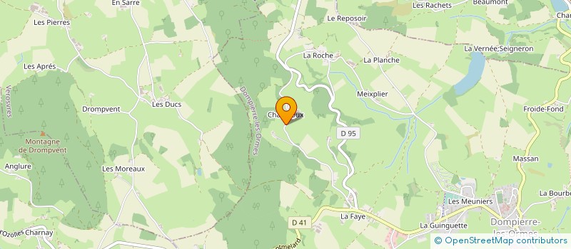 localisation de l'entreprise GAEC DE CHAMPCROUX à DOMPIERRE-LES-ORMES