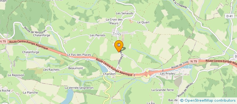 localisation de l'entreprise GAEC DE CHANDON à TRIVY