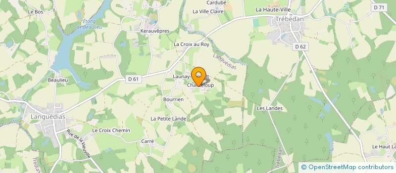localisation de l'entreprise GAEC DE CHANTELOUP à LA LANDEC
