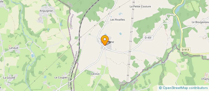 localisation de l'entreprise GAEC DE CHANTOME à EGUZON-CHANTOME