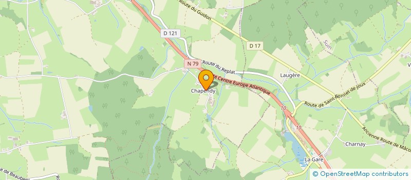 localisation de l'entreprise GAEC DE CHAPENDY  VENDENESSE-LES-CHAROLLES