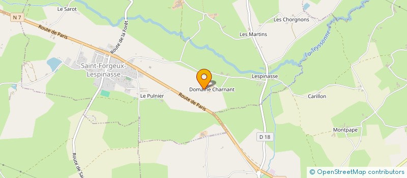 localisation de l'entreprise GAEC DE CHARNANT  SAINT-FORGEUX-LESPINASSE