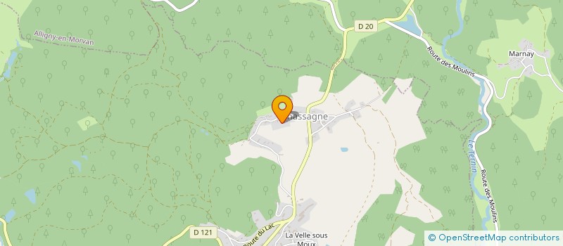 localisation de l'entreprise GAEC DE CHASSAGNE à OUROUX-EN-MORVAN