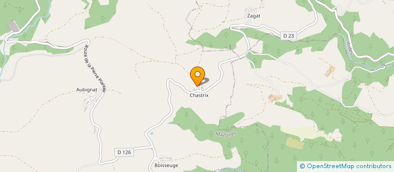 localisation de l'entreprise GAEC DE CHASTRIX à MAZOIRES
