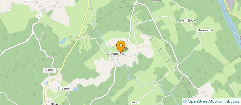 localisation de l'entreprise GAEC DE CHAUMERLIAC  CHIRAC-BELLEVUE