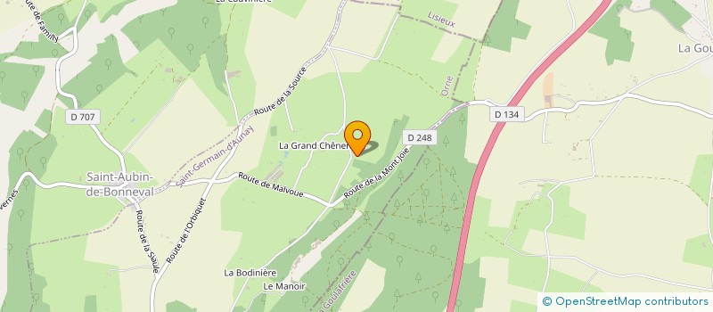 localisation de l'entreprise GAEC DE CHENNERAULT à SAINT GERMAIN D'AUNAY