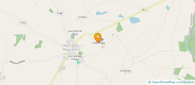 localisation de l'entreprise GAEC DE CHEZ BELLAT à SAINT-LEGER-MAGNAZEIX