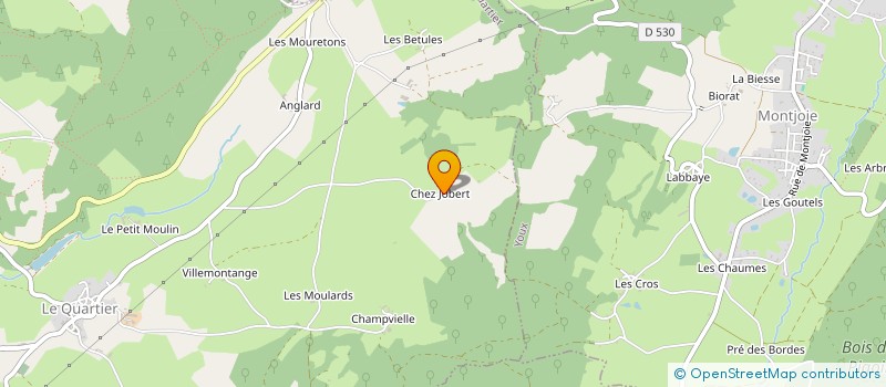 localisation de l'entreprise GAEC DE CHEZ JOBERT  LE QUARTIER