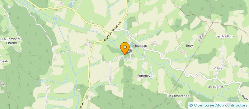 localisation de l'entreprise GAEC DE CLOUDEAU  OZOLLES