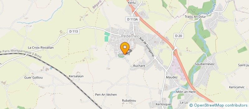 localisation de l'entreprise GAEC DE COAT CASTEL  TREGLAMUS